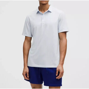 Lululemon Evolution Short collar Sleeve Polo Shirt Blue Medium A004086